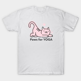 Paws for Yoga Cute Cat T-Shirt